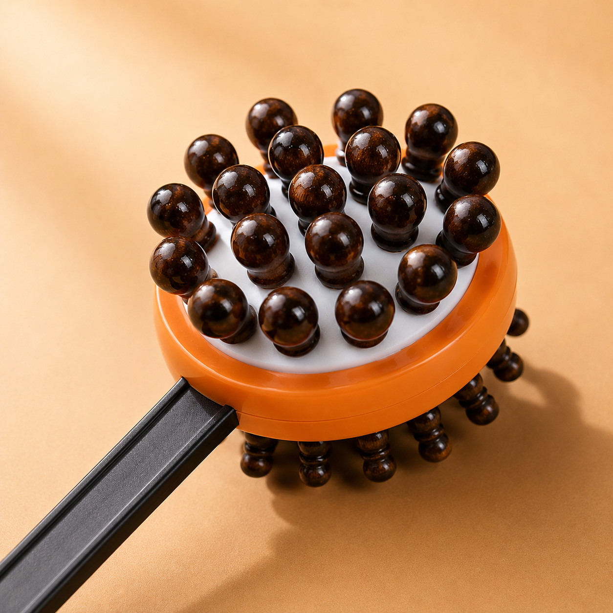 Large Tapping Stick: rounded wooden beads on the head